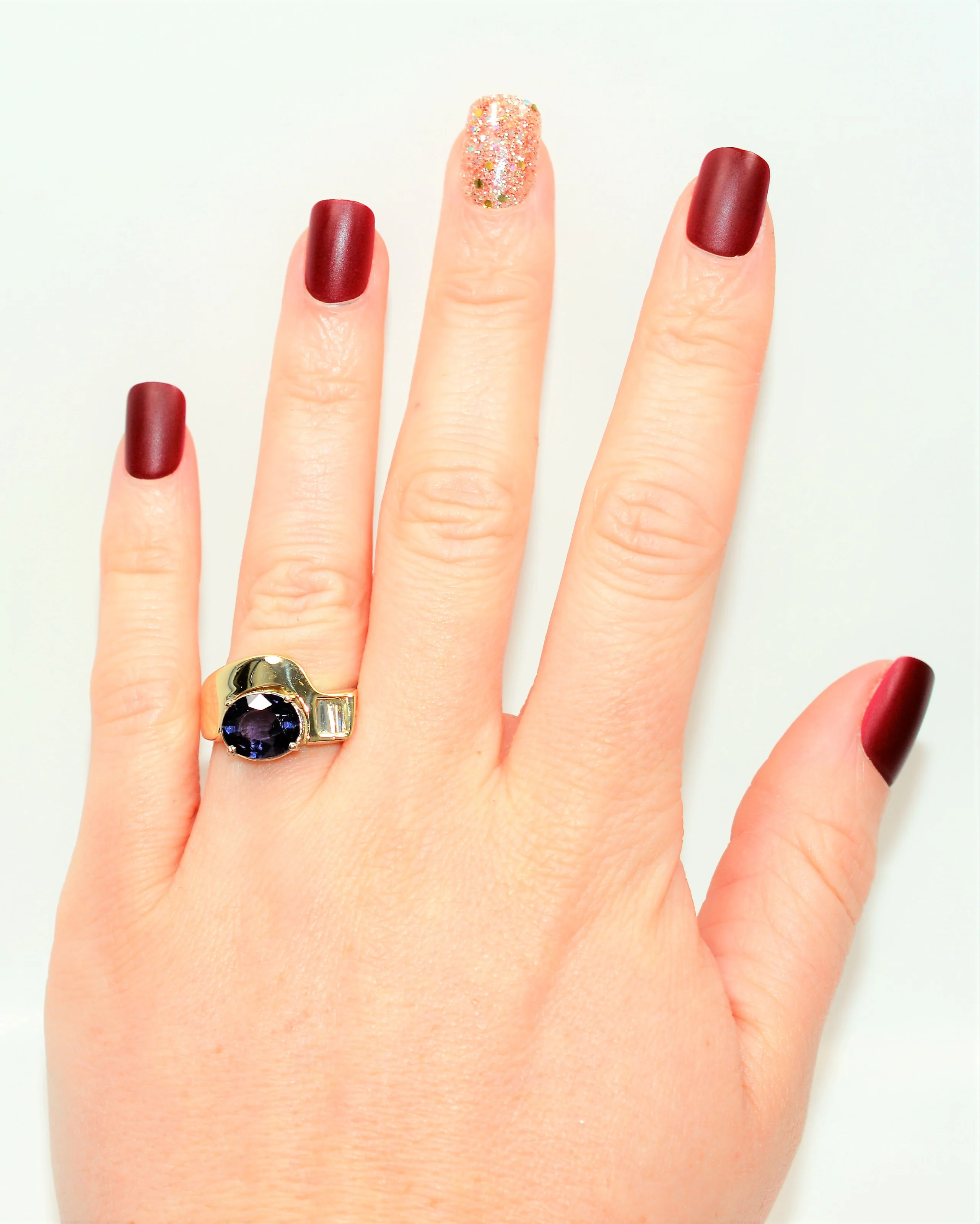 Natural Spinel & Diamond Ring 14K Solid Gold 2.70tcw Cocktail Ring Gemstone Ring June Birthstone Ring Statement Ring Women's Ring Jewellery - Image 2