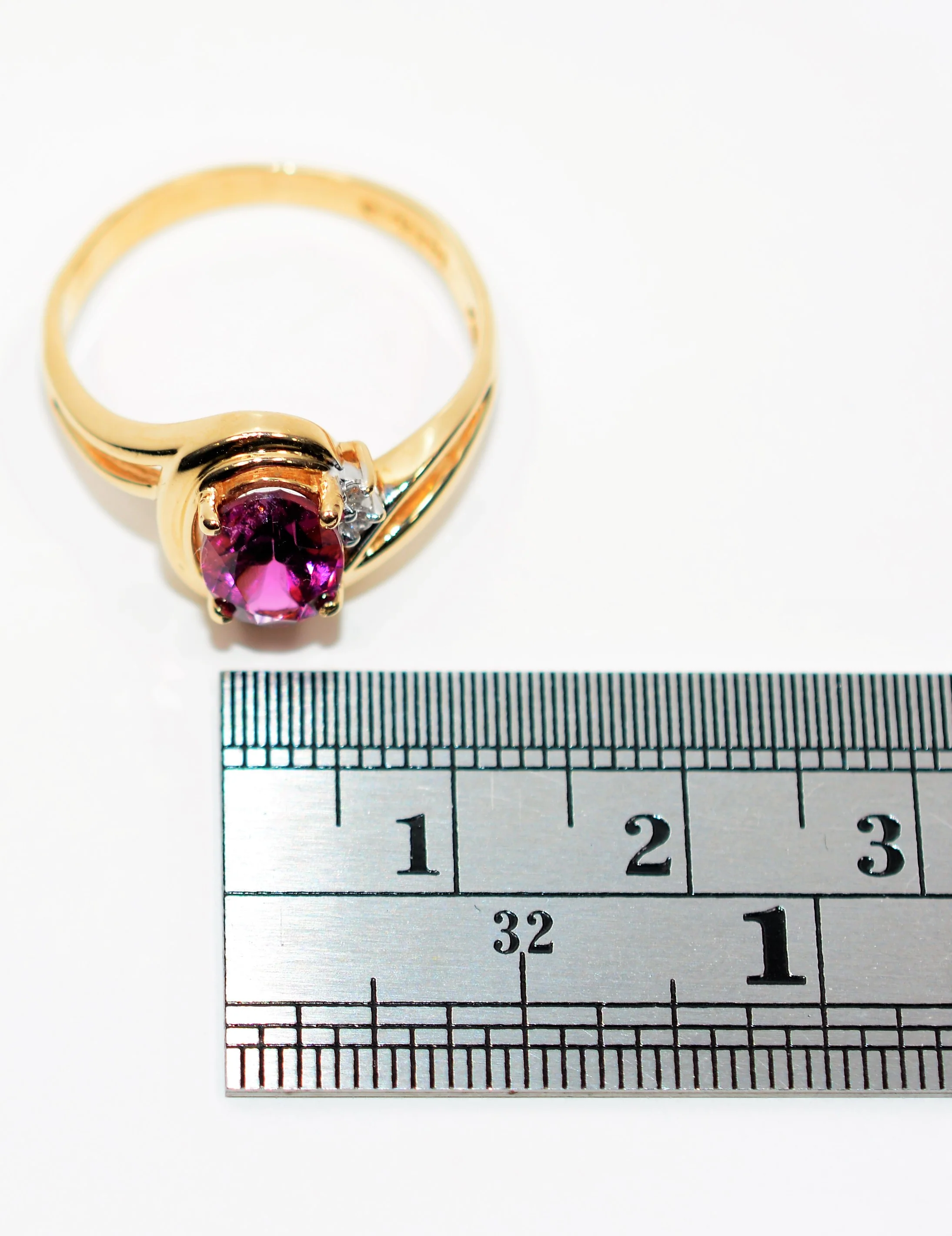 Natural Rubellite & Diamond Ring 14K Solid Gold 1.60tcw Pink Tourmaline Ring Gemstone Ring Womens Ring Ladies Ring Statement Ring Birthstone - Image 10