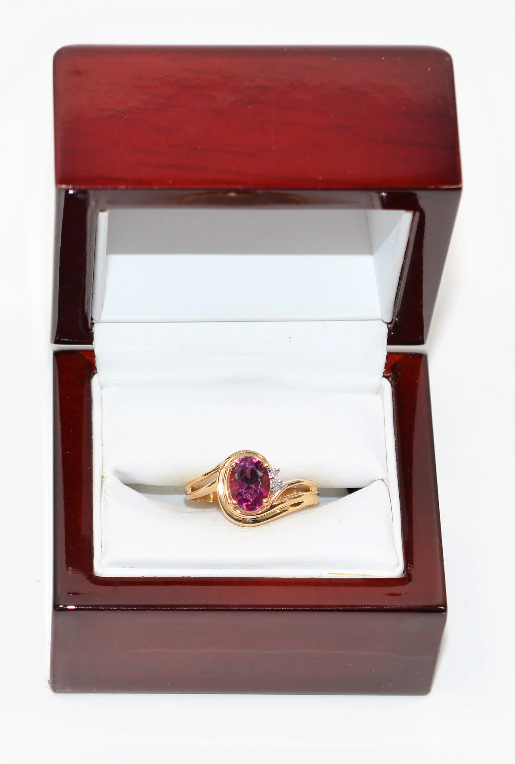 Natural Rubellite & Diamond Ring 14K Solid Gold 1.60tcw Pink Tourmaline Ring Gemstone Ring Womens Ring Ladies Ring Statement Ring Birthstone - Image 12