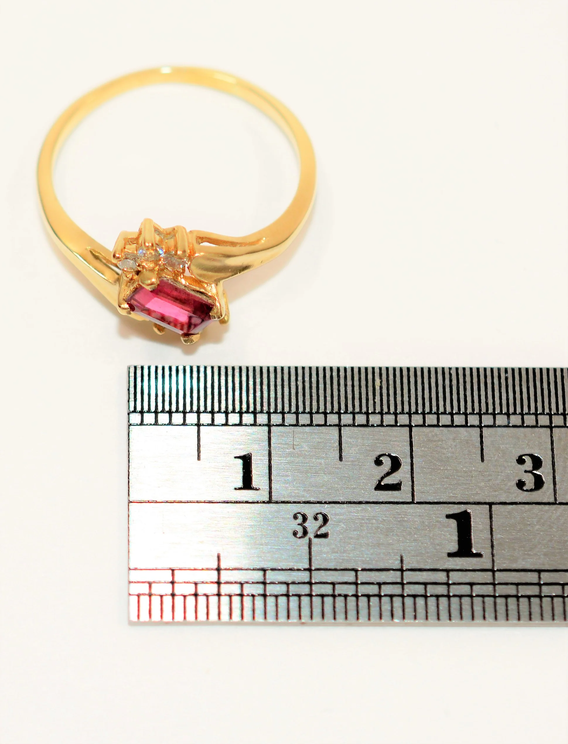 Natural Rubellite & Diamond Ring 14K Solid Gold .67tcw Pink Tourmaline Ring Statement Ring Womens Ring Gemstone Ring Birthstone Ring Jewelry - Image 11