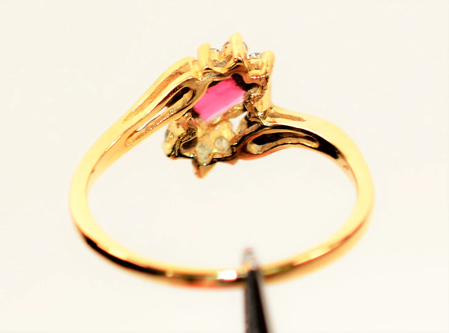 Natural Rubellite & Diamond Ring 14K Solid Gold .67tcw Pink Tourmaline Ring Statement Ring Womens Ring Gemstone Ring Birthstone Ring Jewelry - Image 7