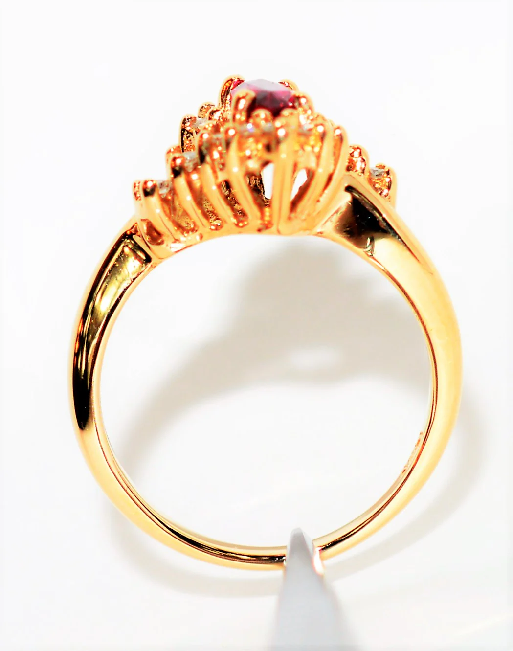 Natural Ruby & Diamond Ring 14K Solid Gold .72tcw Ruby Ring Gemstone Ring Birthstone Ring Engagement Ring Cocktail Statement Ring Estate - Image 3