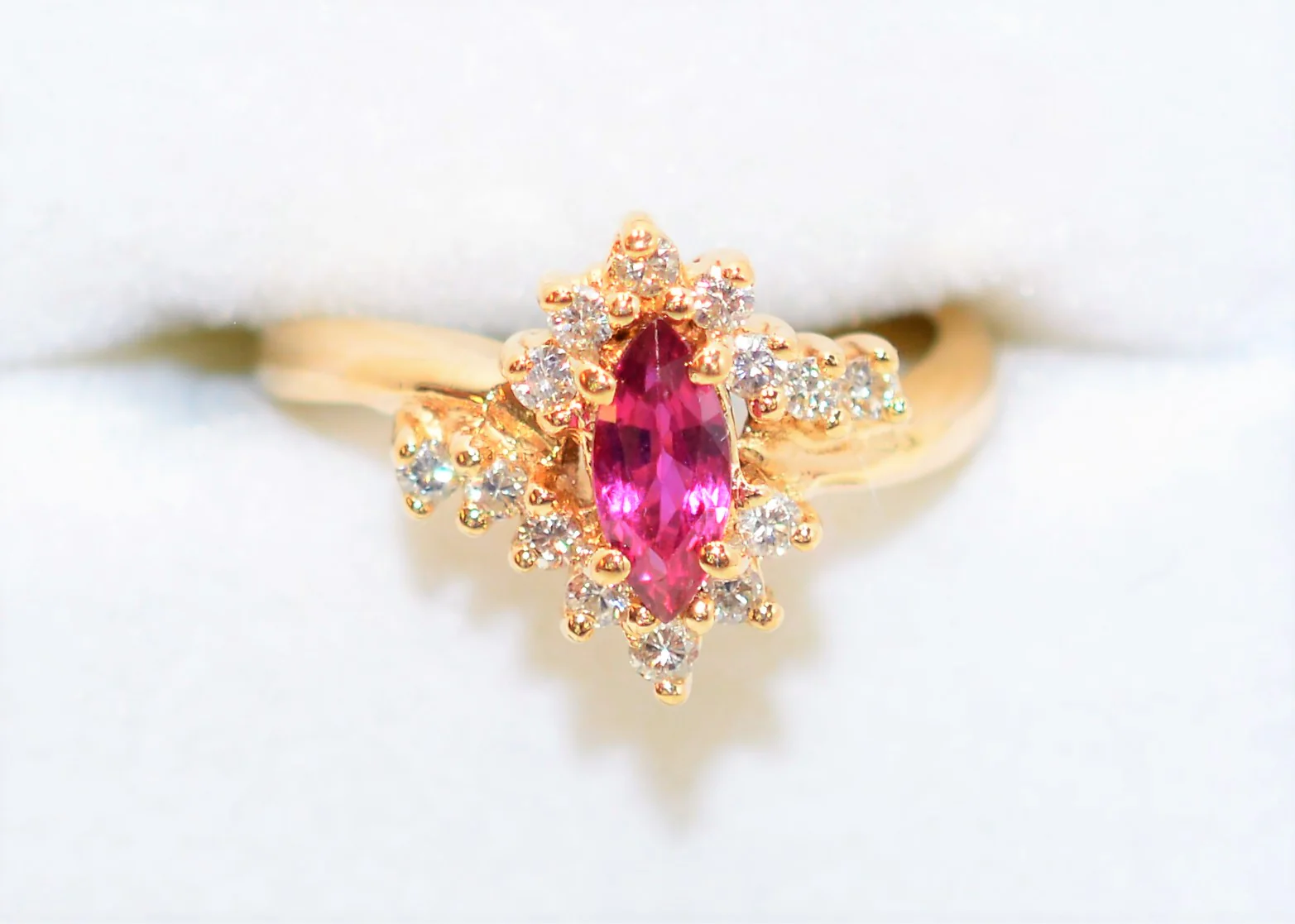 Natural Ruby & Diamond Ring 14K Solid Gold .72tcw Ruby Ring Gemstone Ring Birthstone Ring Engagement Ring Cocktail Statement Ring Estate - Image 5
