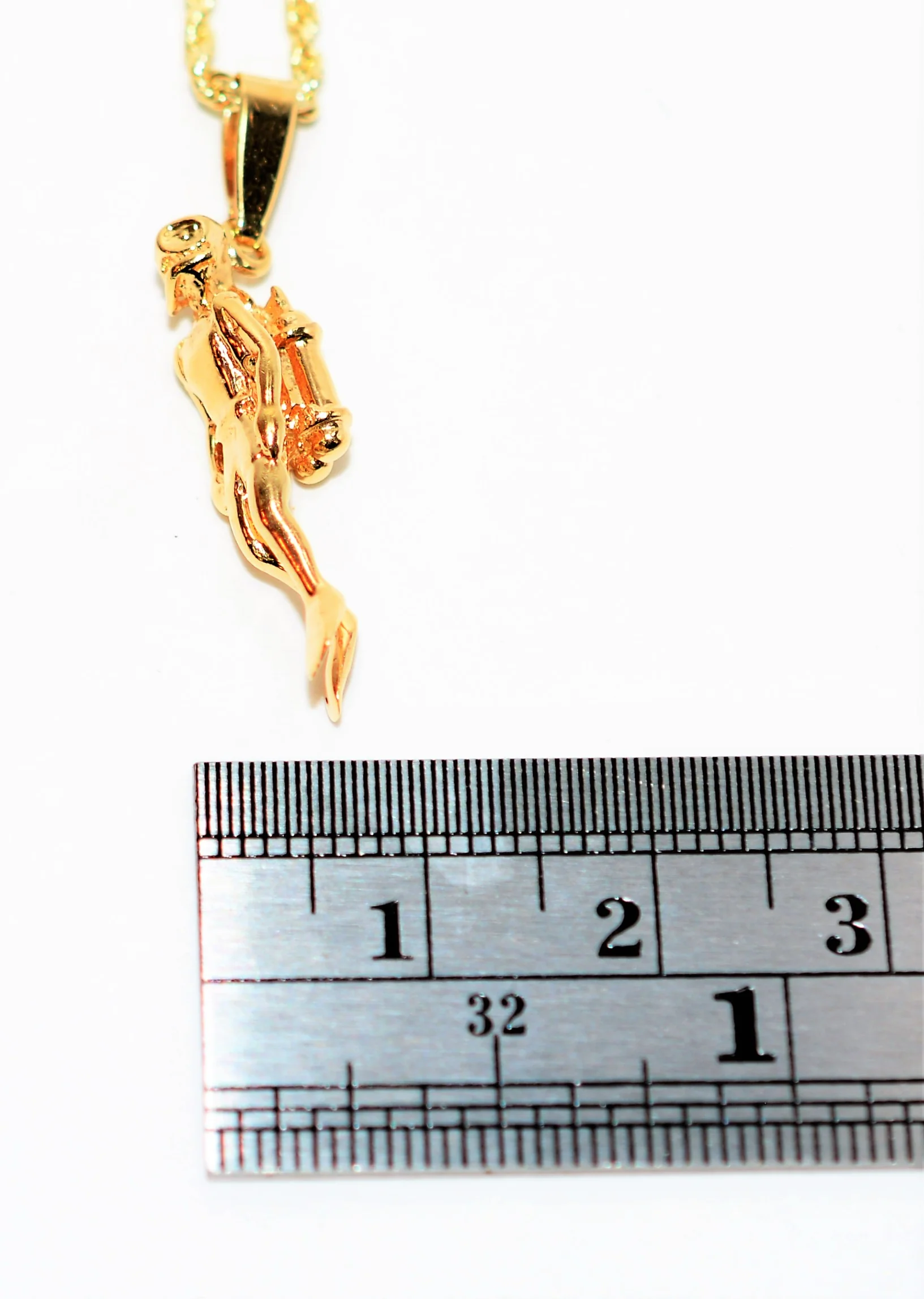 Scuba Diver Necklace 14K Solid Gold Pendant Necklace Nautical Necklace Beach Necklace Coastal Necklace Tropical Pendant Snorkel Diving Sport - Image 11