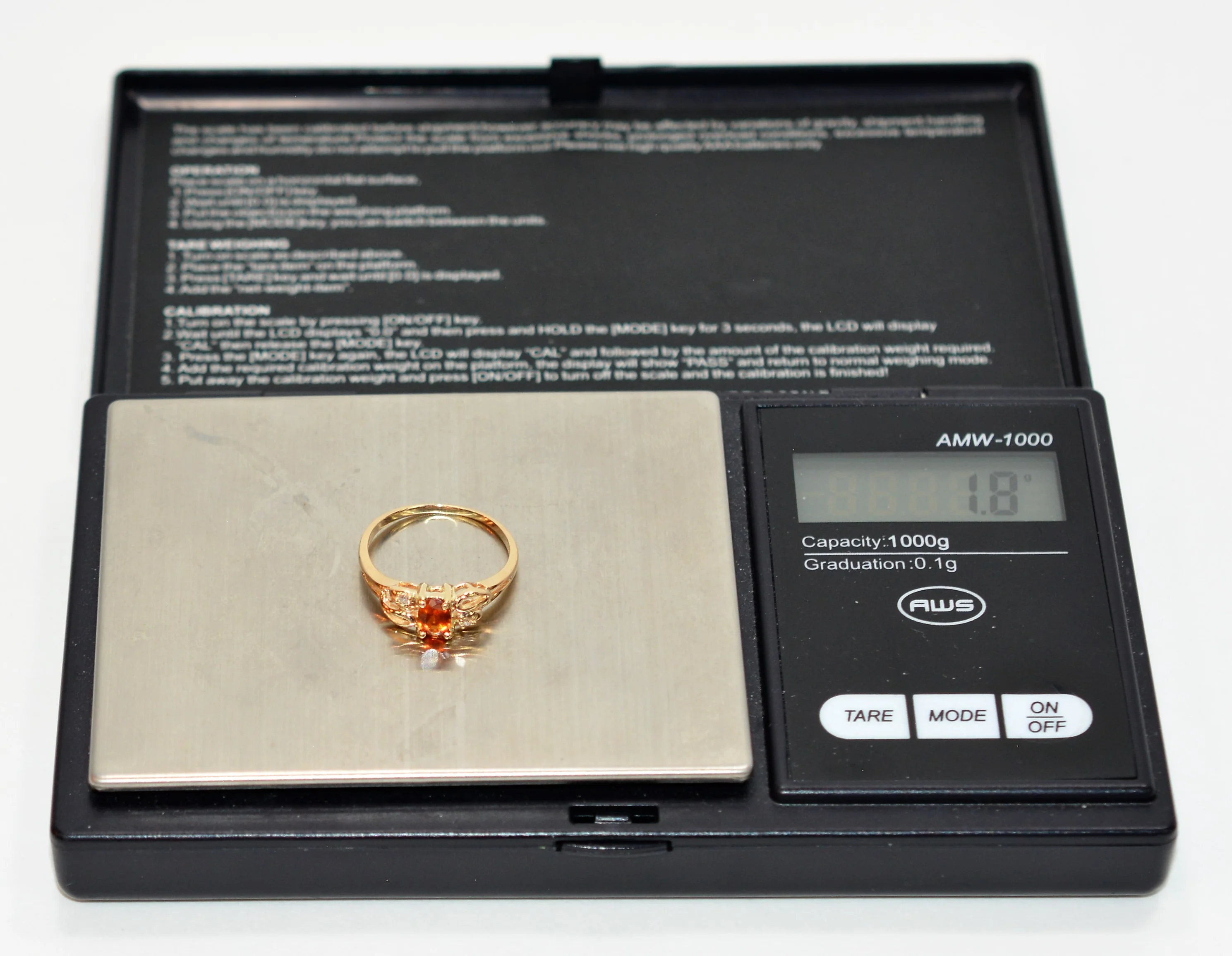 Natural Spessartine Mandarin Garnet & Diamond Ring 14K Solid Gold .55tcw Gemstone Ring Garnet Ring Birthstone Ring Orange Ring Cocktail Ring - Image 11