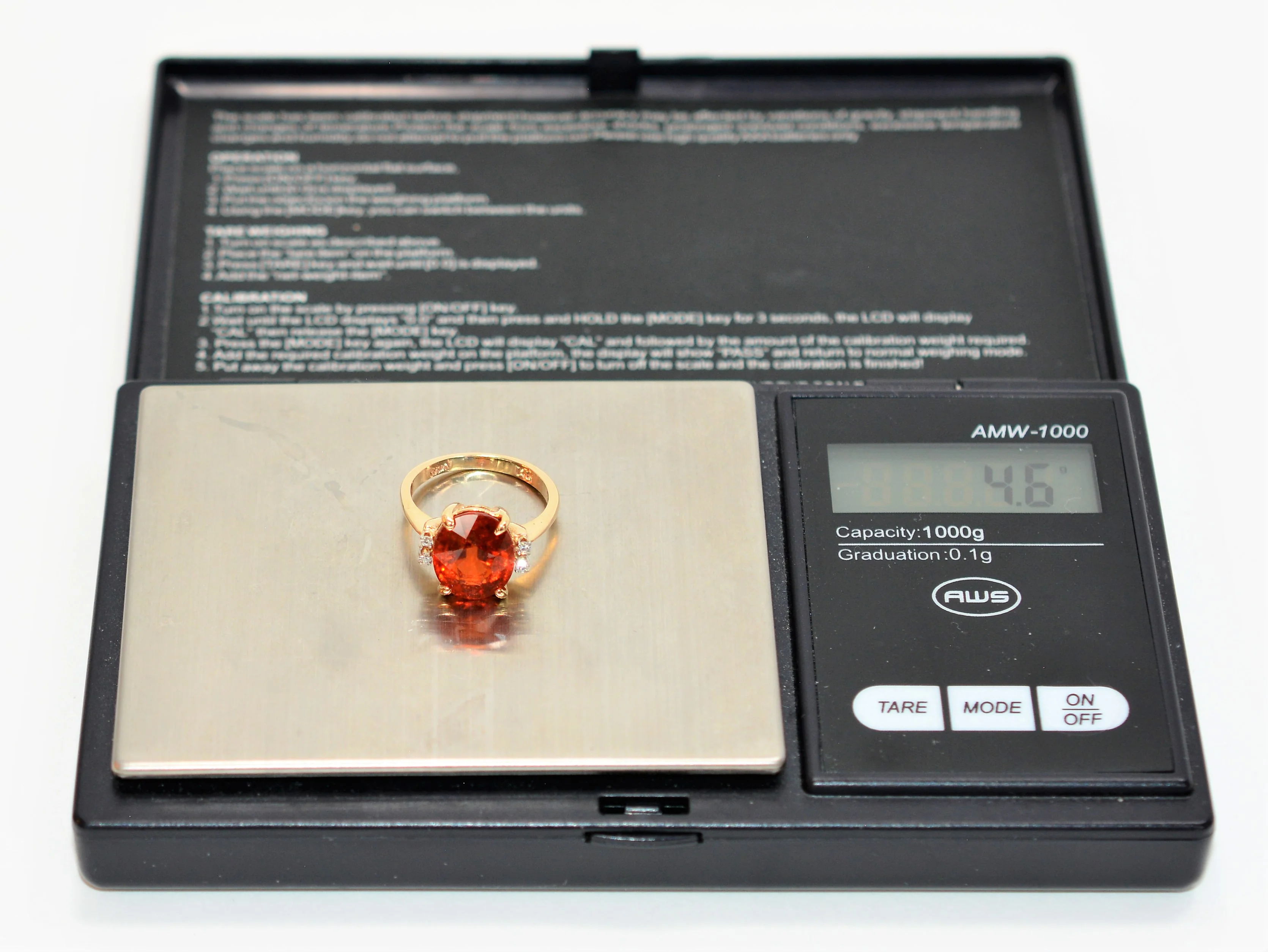 Natural Spessartine Mandarin Garnet & Diamond Ring 14K Solid Gold 6.47tcw Fanta Garnet Ring Orange Ring January Birthstone Ring Women's Ring - Image 11