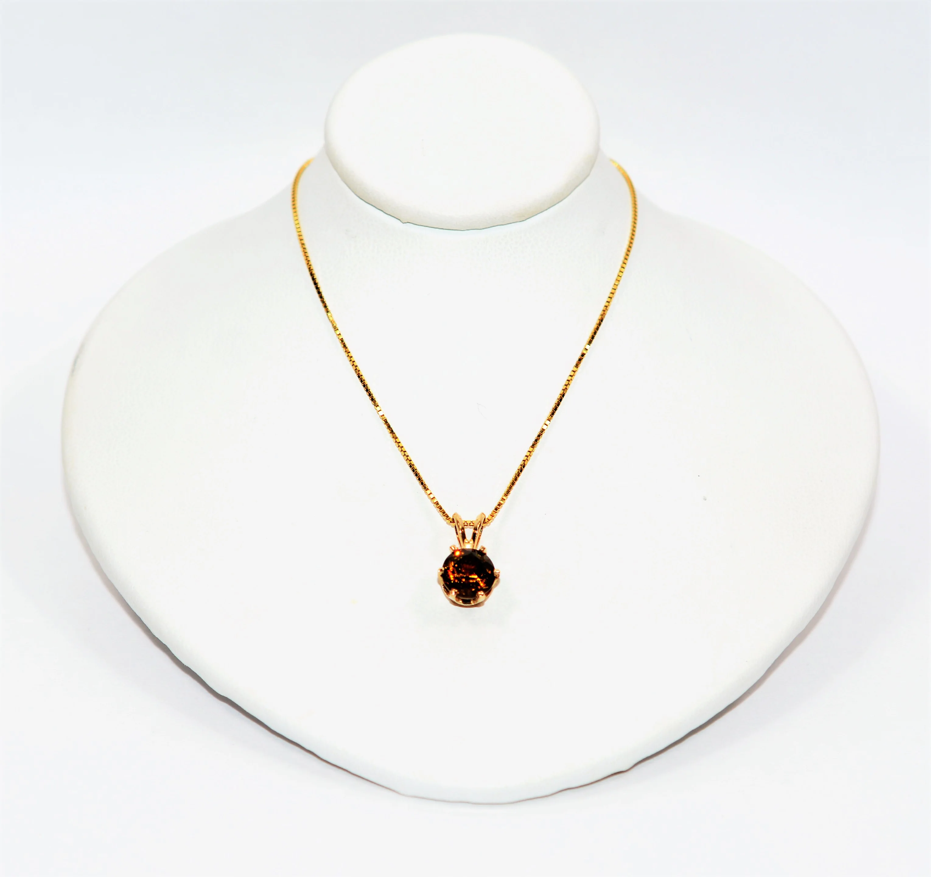 Natural Sphene Necklace 14K Solid Gold 2.38ct Titanite Necklace Pendant Necklace Gemstone Necklace Statement Necklace Solitaire Necklace