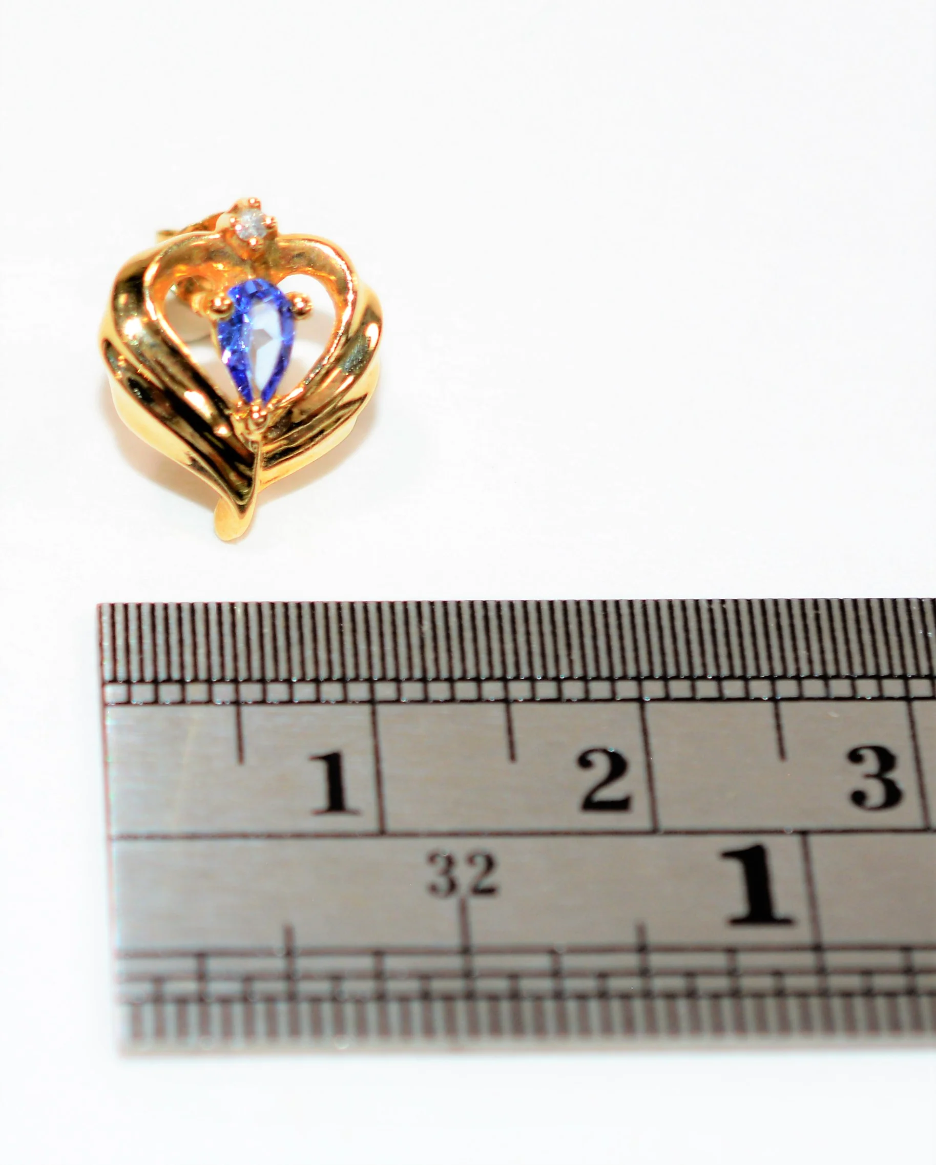 Natural Tanzanite & Diamond Earrings 10K Solid Gold .36tcw Tanzanite Earrings Stud Earrings Statement Earrings Birthstone Women's Earrings - Image 7