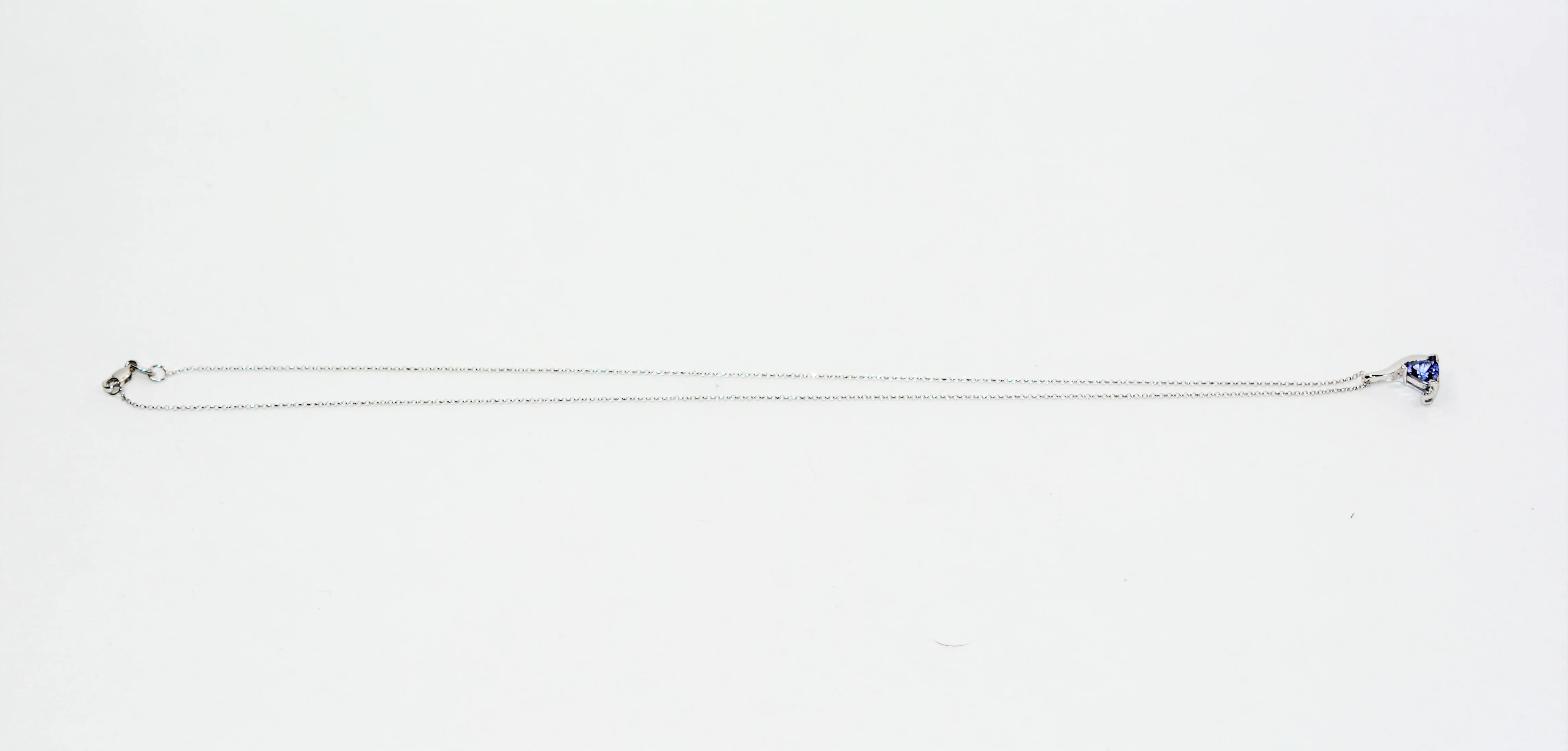 Natural Tanzanite & Diamond Necklace 14K Solid White Gold 1.00tcw Gemstone Necklace Cocktail Necklace Purple Necklace Birthstone Necklace - Image 4