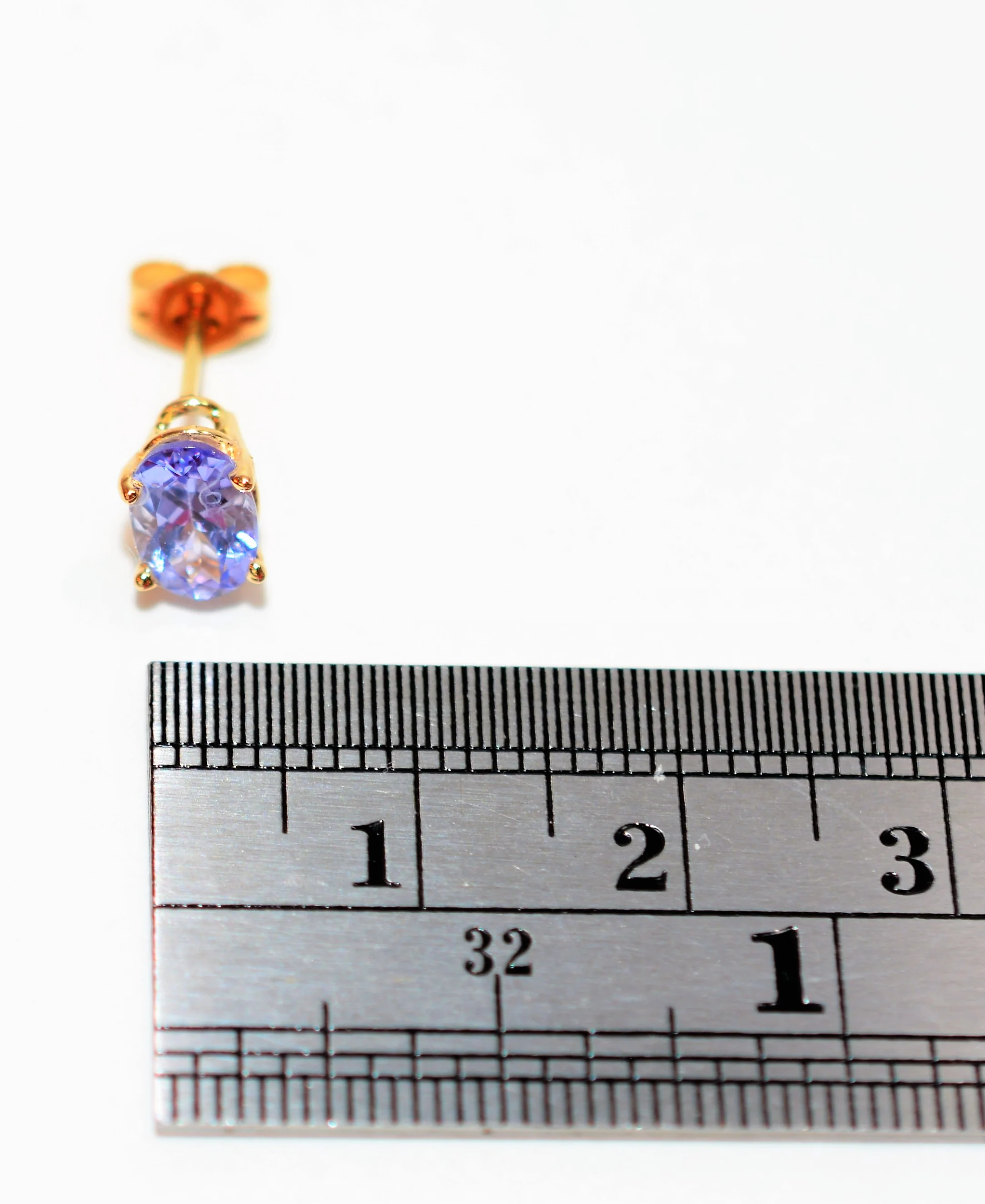 Natural Tanzanite Earrings 14K Solid Gold 1.66tcw Solitaire Earrings Gemstone Earrings Stud Earrings Birthstone Earrings Fine Women's Earrings - Image 10