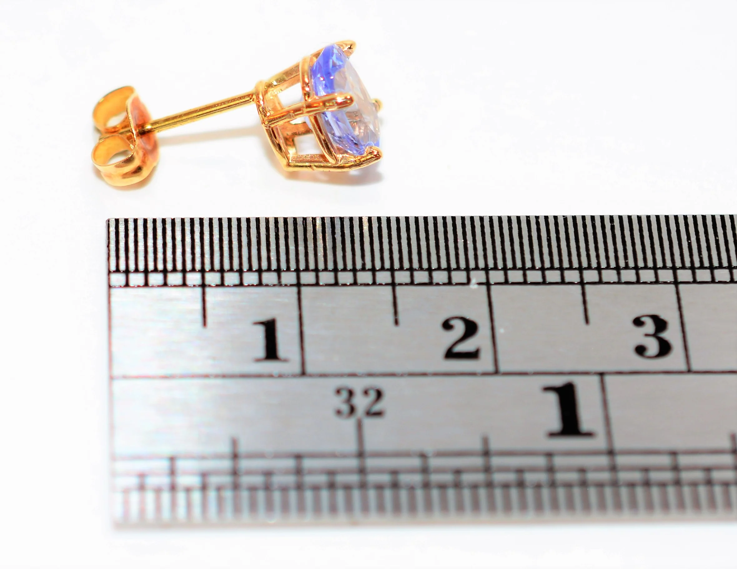 Natural Tanzanite Earrings 14K Solid Gold 1.66tcw Solitaire Earrings Gemstone Earrings Stud Earrings Birthstone Earrings Fine Women's Earrings - Image 11