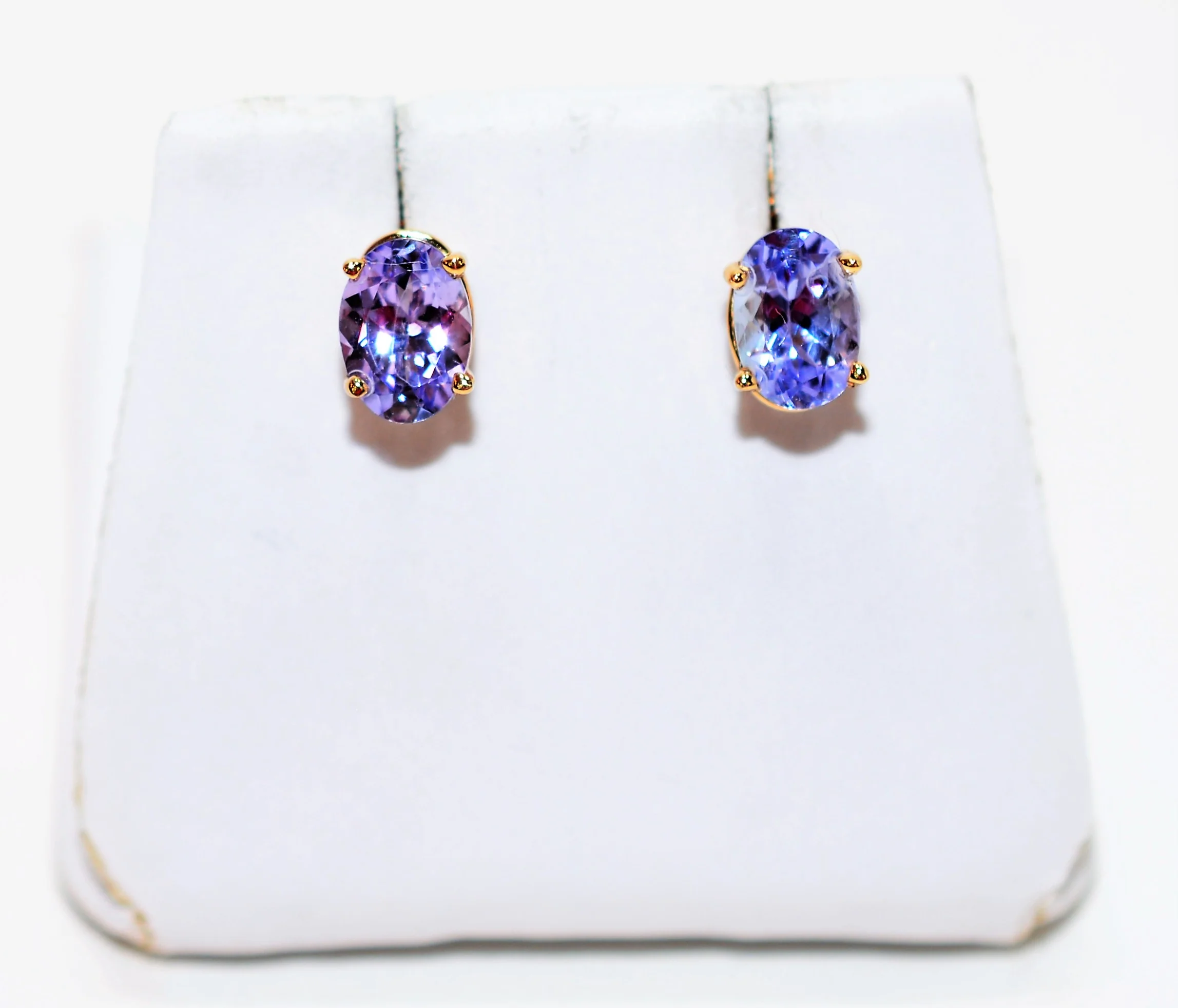 Natural Tanzanite Earrings 14K Solid Gold 1.66tcw Solitaire Earrings Gemstone Earrings Stud Earrings Birthstone Earrings Fine Women's Earrings - Image 13