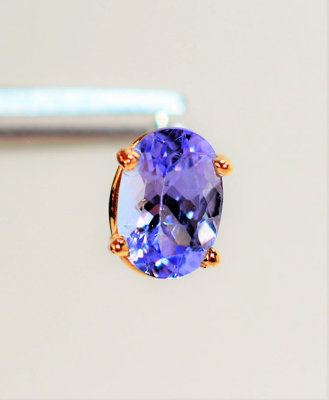 Natural Tanzanite Earrings 14K Solid Gold 1.66tcw Solitaire Earrings Gemstone Earrings Stud Earrings Birthstone Earrings Fine Women's Earrings - Image 3