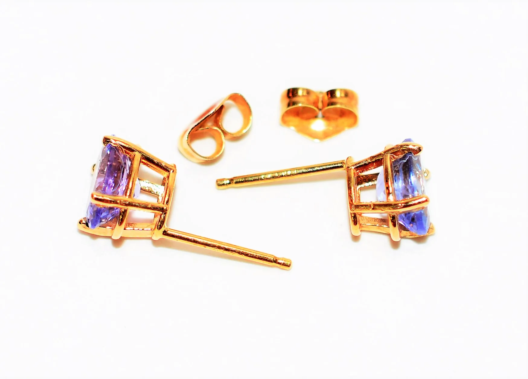 Natural Tanzanite Earrings 14K Solid Gold 1.66tcw Solitaire Earrings Gemstone Earrings Stud Earrings Birthstone Earrings Fine Women's Earrings - Image 7