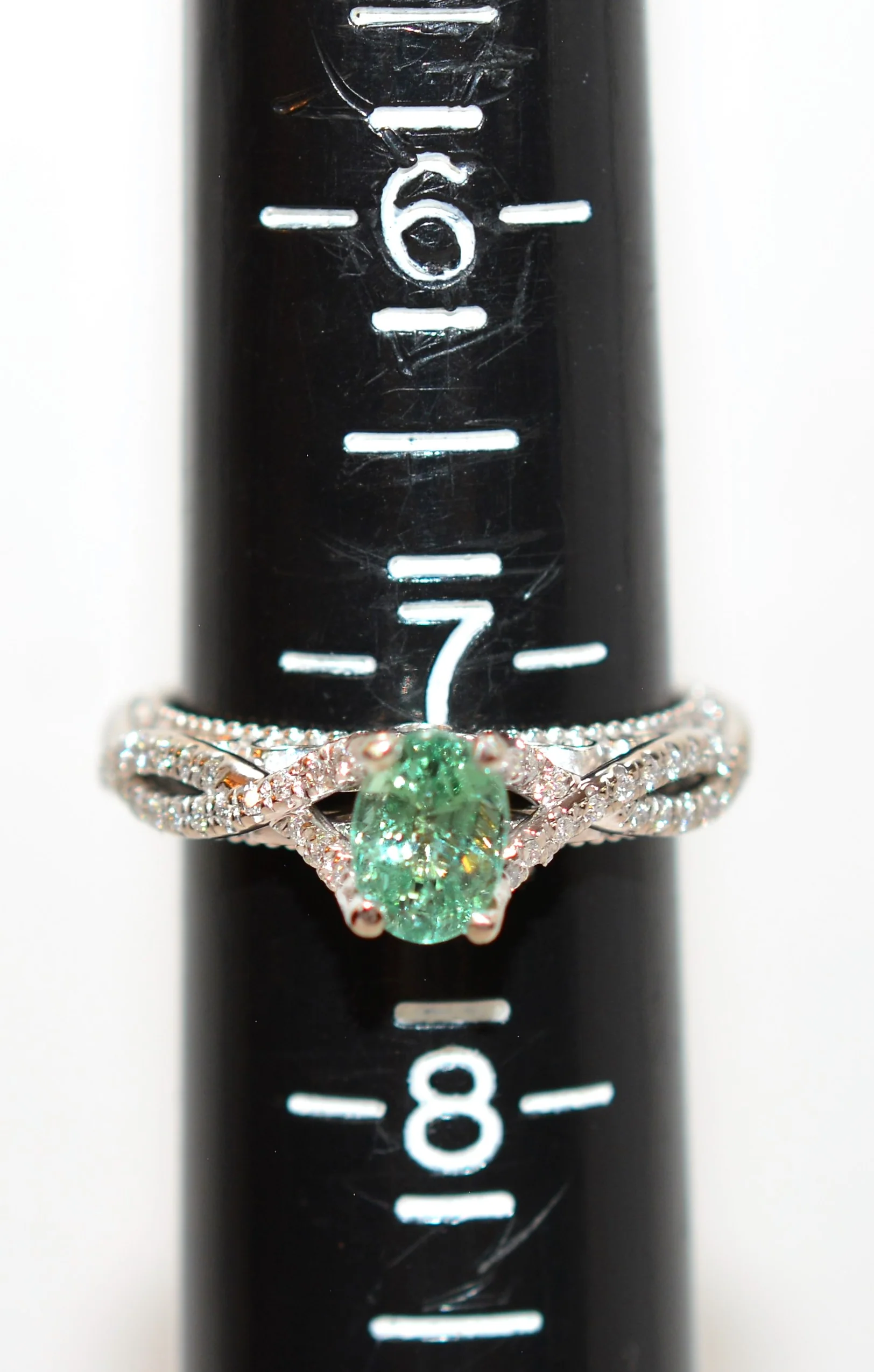 Verragio Natural Paraiba Tourmaline & Diamond Ring 18K White Gold 1.39tcw Engagement Wedding Designer Statement Cocktail Fine Bridal Jewelry - Image 9
