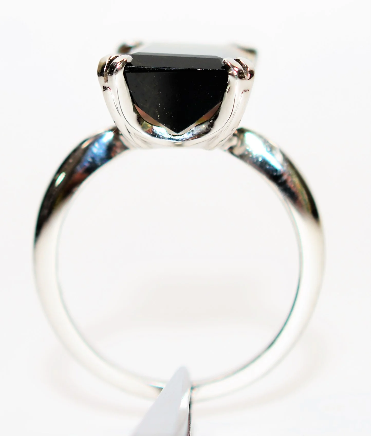 Natural Watermelon Tourmaline Ring 14K White Gold 6.02ct Solitaire Ring Statement Ring Women's Ring Cocktail Ring Engagement Ring Birthstone - Image 3