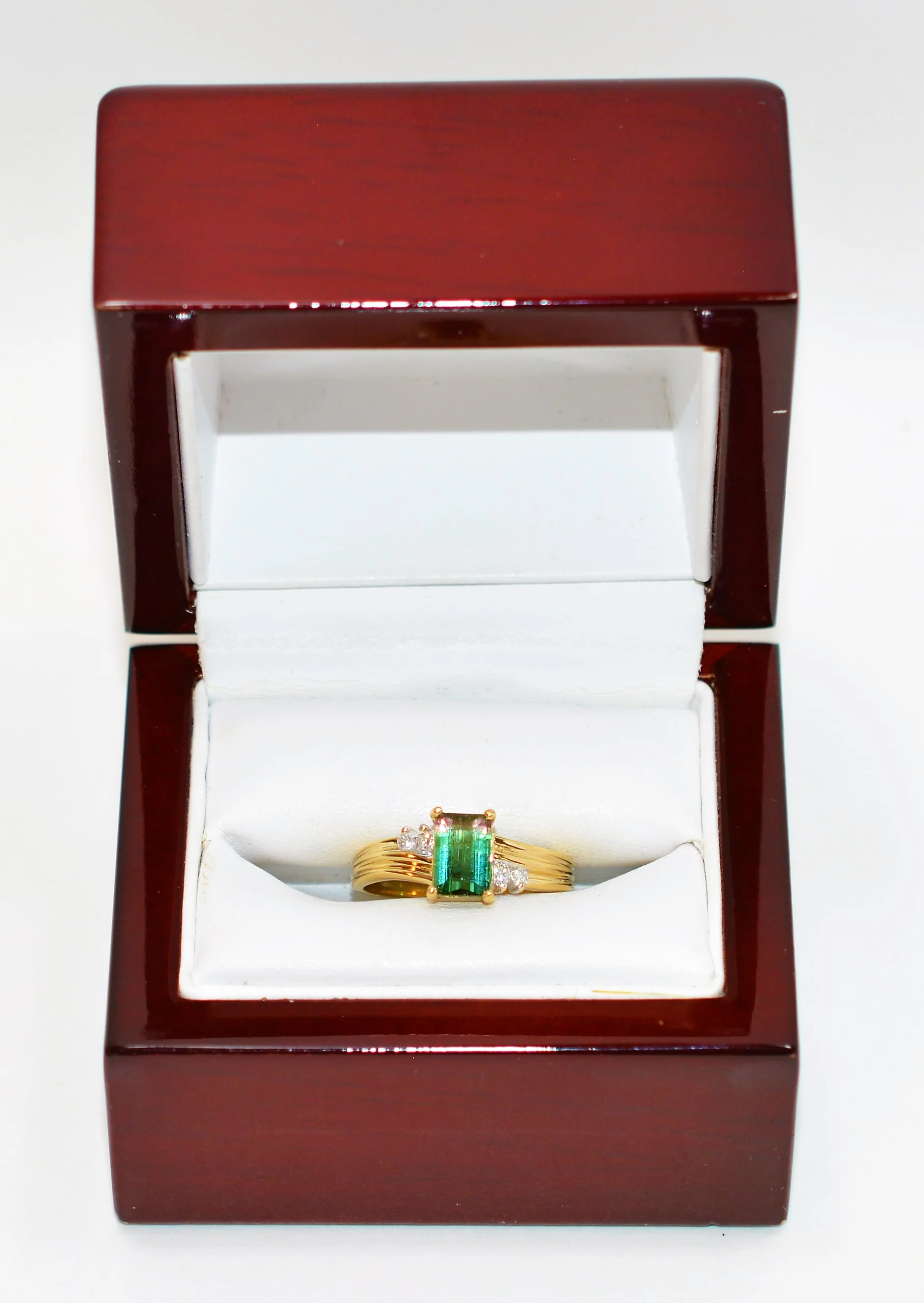 Natural Watermelon Tourmaline & Diamond Ring 14K Solid Gold 1.07tcw Tourmaline Ring Gemstone Ring Women's Ring Ladies Ring Birthstone Ring - Image 12